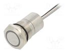 Switch: capacitive; Pos: 2; SPST-NC; 0.01A/12VDC; IP68; ON-(OFF) BULGIN