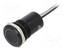 Switch: capacitive; Pos: 2; SPST-NO; 0.01A/12VDC; IP68; OFF-(ON) BULGIN