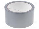 Tape: duct; W: 50mm; L: 50m; Thk: 0.2mm; silver; rubber; 0÷60°C; 5N/cm SCAPA