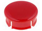 Cap; red; Mounting: push-in; plastic MENTOR