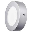LED panel 120mm, round, attached, silver, 6W neutral white, EMOS