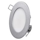LED panel 120mm, round, built-in, silver, 6W neutral white, EMOS