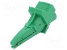 Crocodile clip; 12A; 600VDC; green; Grip capac: max.20mm SCHÜTZINGER