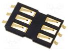 Connector: for cards; SIM; without cover,without ejector; SMT ATTEND