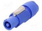 Connector: circular; male; CLIFFCON-P; 20A; 250VAC; for cable; blue CLIFF