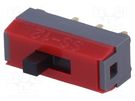 Switch: slide; Pos: 2; SPDT; 0.01A/28VDC; ON-ON; vertical; -15÷60°C NKK SWITCHES