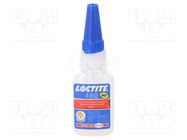 Cyanoacrylate adhesive; colourless; plastic container; 5÷20s LOCTITE