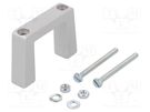 Handle; aluminium; grey; H: 40mm; L: 57.5mm; W: 12.2mm MENTOR