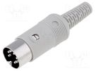 Plug; DIN; male; PIN: 7; Layout: 270°; straight; for cable; soldering HIRSCHMANN
