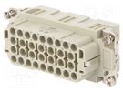 Connector: HDC; female; HEE; PIN: 32; 32+PE; size 6; w/o contacts TE Connectivity