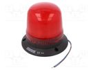Signaller: lighting; red; IT; 220VAC; Light source: LED; 3.4W; 120mm EMAS