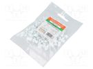 Holder; white; for flat cable; 100pcs; with a nail; H: 5mm AKS ZIELONKA