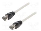 Patch cord; S/FTP; Cat 8.1; stranded; Cu; LSZH; grey; 1m; 26AWG LOGILINK