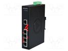 Switch PoE Ethernet; unmanaged; Number of ports: 5; 48÷55VDC ANTAIRA