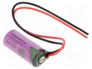 Battery: lithium (LTC); 3.6V; 2/3AA; 1600mAh; non-rechargeable TADIRAN