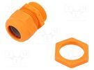 Cable gland; with metric thread; M32; 1.5; IP68; polyamide; orange OBO BETTERMANN