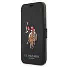 US Polo USFLBKP12LPUGFLBK iPhone 12 Pro Max 6,7" czarny/black book Polo Embroidery Collection, U.S. Polo Assn.
