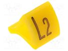 Markers; Marking: L2; 1.7÷3.5mm; H: 7mm; A: 6mm; -30÷100°C; leaded KURANT