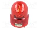 Signaller: lighting; rotating light; red; S125; 24VDC; IP44; 566mA QLIGHT