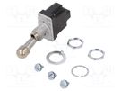 Switch: toggle; Pos: 2; SPDT; (ON)-OFF; 10A/125VAC; Leads: screw HONEYWELL
