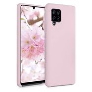 Silicone Case Soft Flexible Rubber Cover for Samsung Galaxy A42 5G pink, Hurtel