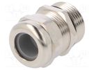 Cable gland; with long thread; PG16; IP68; brass HUMMEL