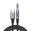 Ugreen AUX stereo audio cable 3.5 mm mini jack - USB Type C for tablet phone 1m black (CM450 20192), Ugreen