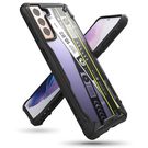Ringke Fusion X Design durable PC Case with TPU Bumper for Samsung Galaxy S21+ 5G (S21 Plus 5G) black (Ticket band) (XDSG0052), Ringke