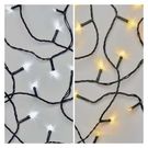 LED Christmas chain 2-in-1, 10 m, outdoor and indoor, warm/cool white, programmes, EMOS