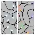 LED Christmas chain 2-in-1, 10 m, outdoor and indoor, cool white/multicolour, programmes, EMOS