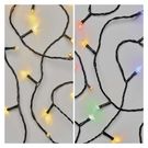 LED Christmas chain 2-in-1, 10 m, outdoor and indoor, warm white/multicolour, programmes, EMOS