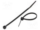 Cable tie; L: 60mm; W: 2.5mm; polyamide; 80N; black; Ømax: 12.6mm FIX&FASTEN