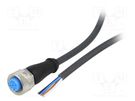 Connection lead; M12; PIN: 4; straight; 10m; plug; 250VAC; 4A; IP67 SICK