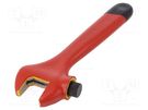 Wrench; insulated,adjustable; tool steel; for electricians; 1kV BAHCO
