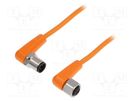Cable: for sensors/automation; PIN: 4; M12-M12; 2.5m; plug; plug IFM ELECTRONIC