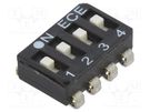 Switch: DIP-SWITCH; Poles number: 4; OFF-ON; 0.025A/24VDC; Pos: 2 ECE