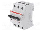 Circuit breaker; 400VAC; Inom: 6A; Poles: 3; for DIN rail mounting ABB