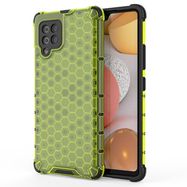 Honeycomb Case armor cover with TPU Bumper for Samsung Galaxy A42 5G green, Hurtel