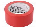 Tape: marking; red; L: 33m; W: 50mm; self-adhesive 3M