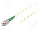Optic fiber pigtail; FC/APC; 1m; Optical fiber: 900um; yellow FIBRAIN