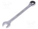 Wrench; combination spanner,with ratchet; 15mm YATO