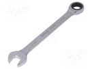 Wrench; combination spanner,with ratchet; 17mm YATO