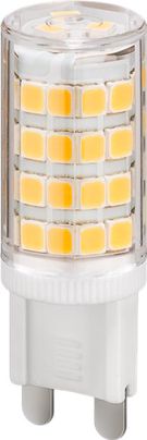 LED Compact Lamp, 3 W, warm white, white-transparent - base G9, warm white, not dimmable