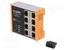 Switch Ethernet; managed; Number of ports: 8; 18÷30VDC; RJ45; IP20 LAPP