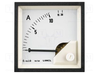 Ammeter; analogue; on panel; I AC: 0÷150A; True RMS; Class: 1,5 LUMEL EA17N-E41700000000