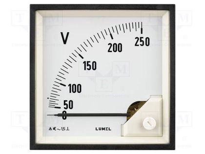 Ammeter; analogue; on panel; I AC: 0÷600A; True RMS; Class: 1,5 LUMEL EA19N-F42300000000