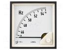 Meter: frequency; on panel; analogue,mounting; 96x96x64mm; 415V LUMEL