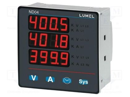 Power network meter; digital,mounting; ND04; single-phase; 5A LUMEL ND04-31LA1L00000M0