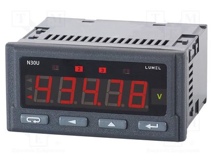 Meter: programmable; digital,mounting; 5-digit LED; Char: 14mm LUMEL N30U-120000M0