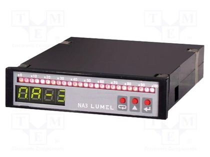 Meter: programmable; digital,mounting; on panel; green; Char: 7mm LUMEL NA3-FTRU1110000